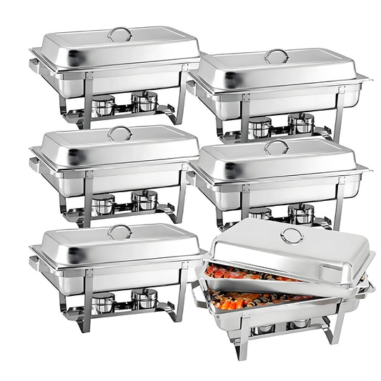 Stainless Steel Chafing Dish Buffet Set 8 Qt With Lids