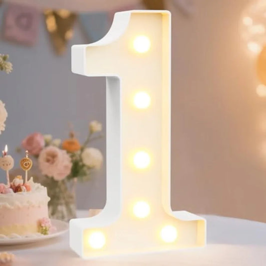 LED Light Up Number Letters Marquee Sign Battery Operated 1
