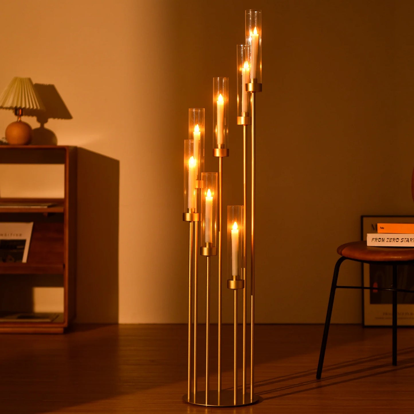 Vincigant 4 Pack Seven Arm Floor Candelabra Centerpieces For Weddings