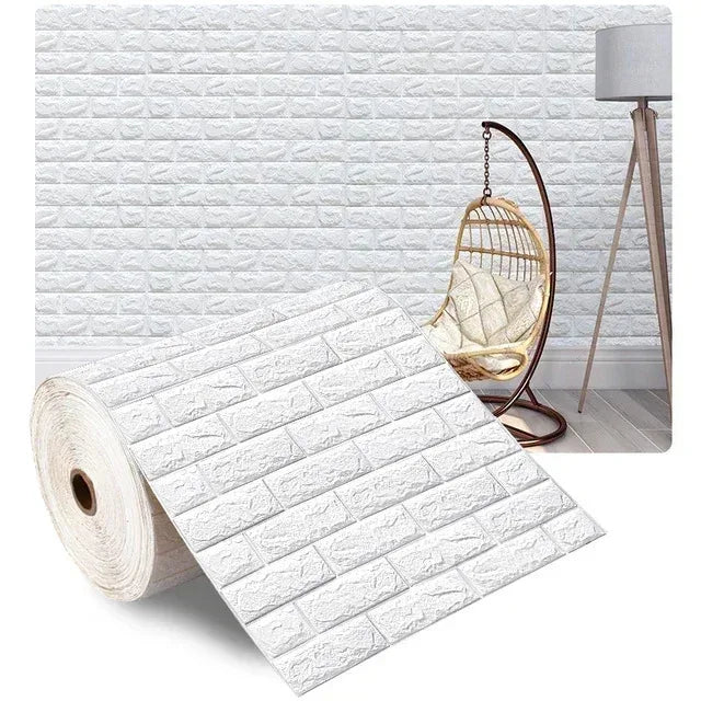 3D Self-Adhesive Wallpaper Waterproof Brick Wall Stickers For Home Decor