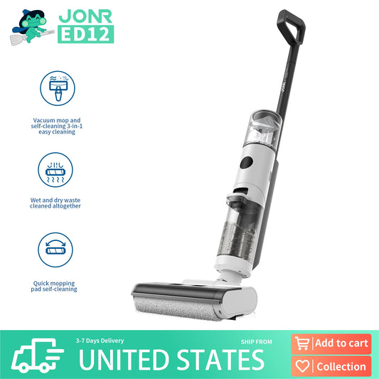 Jonr Ed12 Wet Dry Smart Vacuum Floor Cleaner Wireless Mop