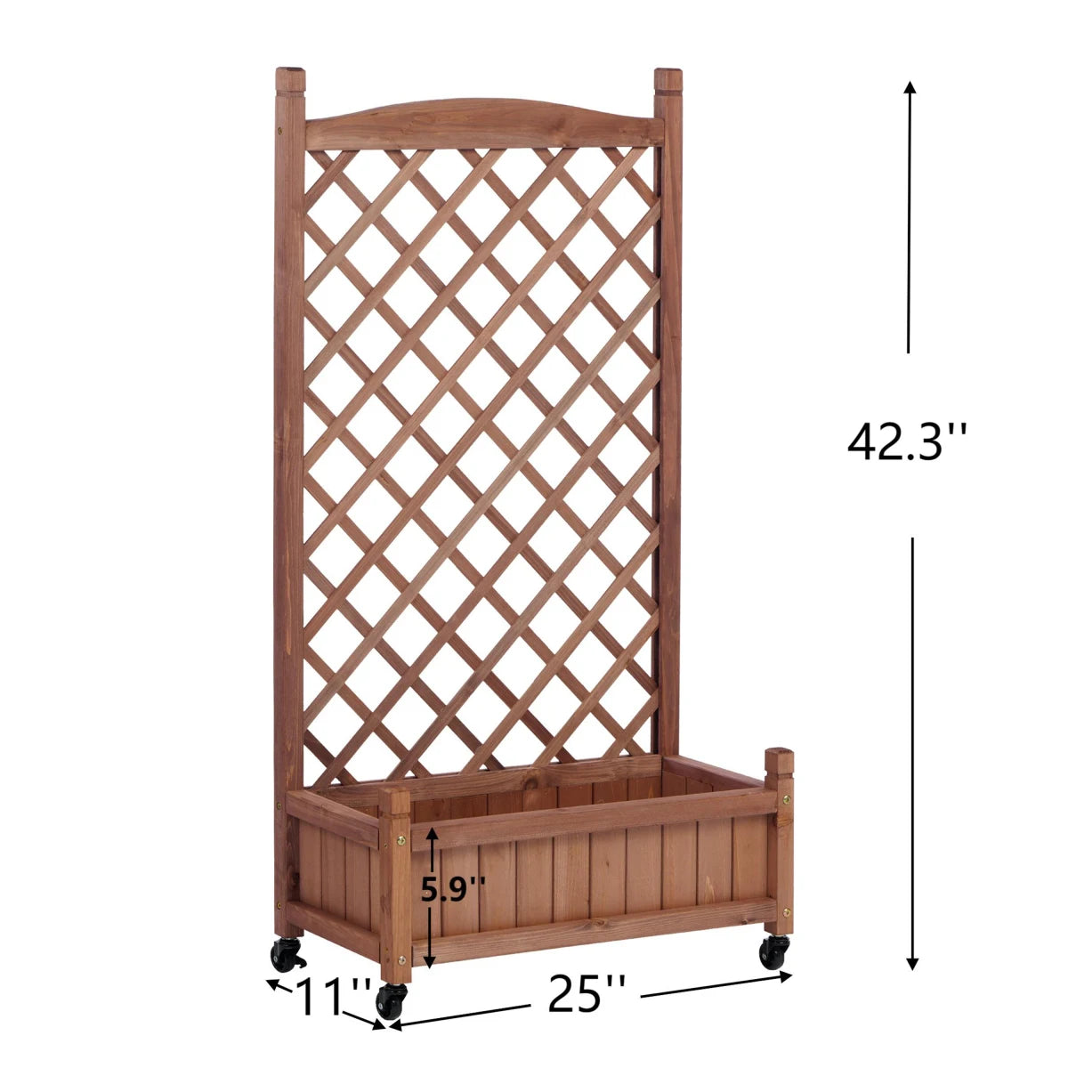 Raised Garden Bed With Trellis 2 Pack Outdoor Planter Boxes
