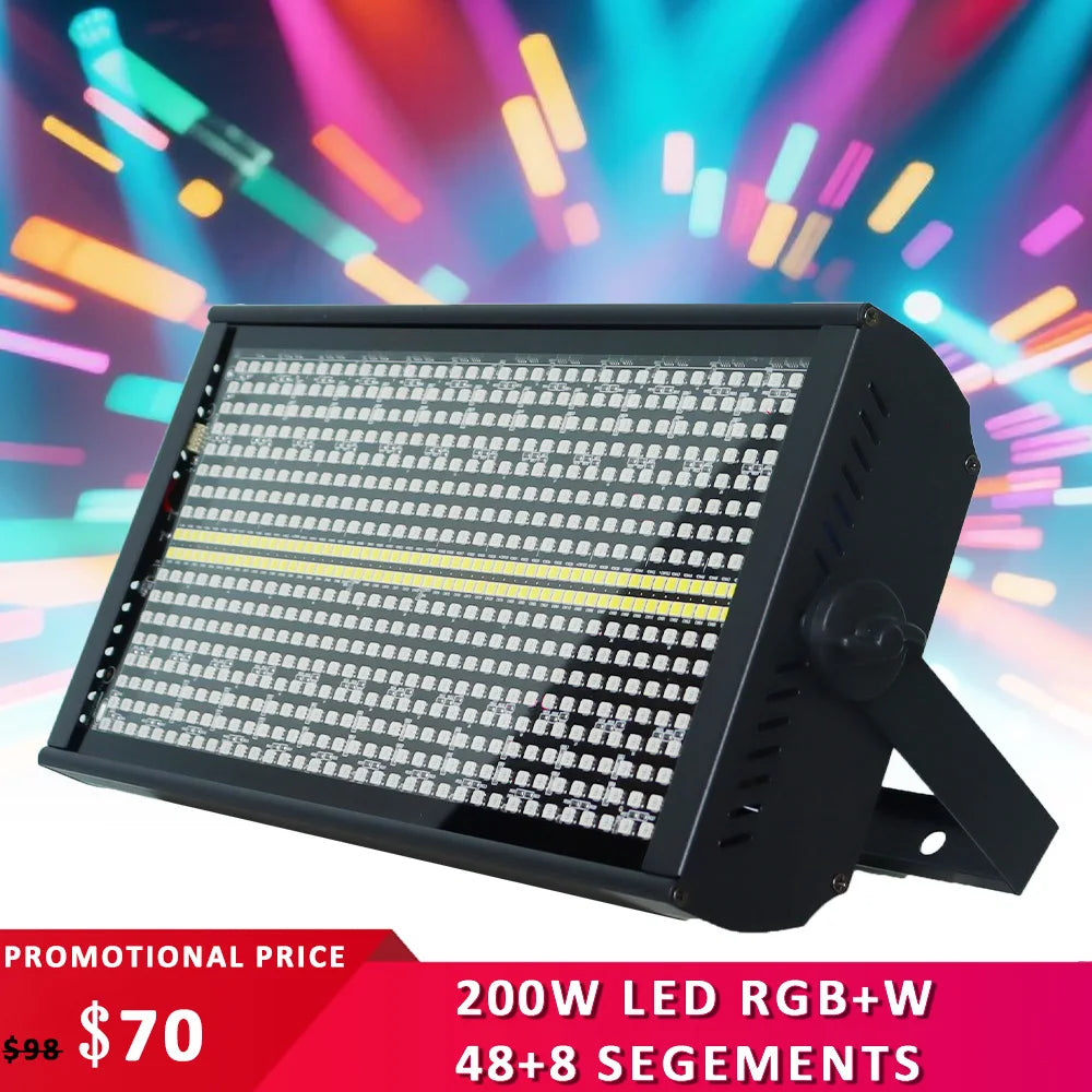 At Mic 200W RGBW Strobe Lighting DMX Control DJ Club