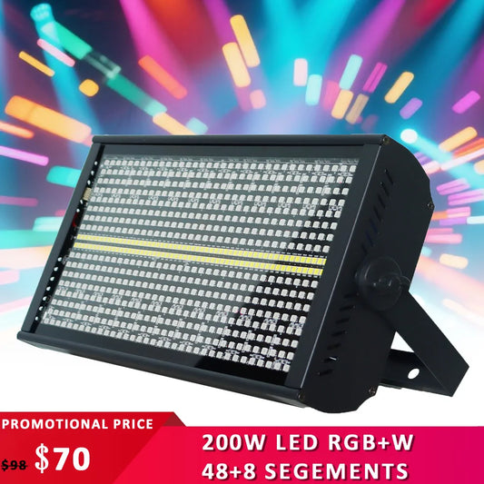 At Mic 200W RGBW Strobe Lighting DMX Control DJ Club