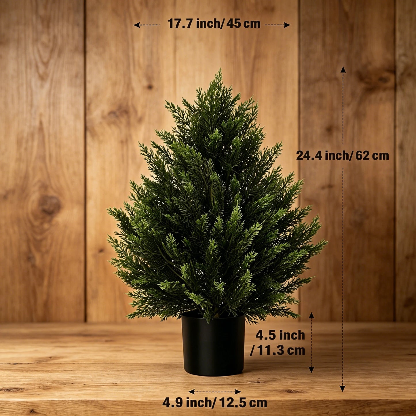 Artificial Cedar Topiary Trees Lifelike Faux Plants for Home Decor