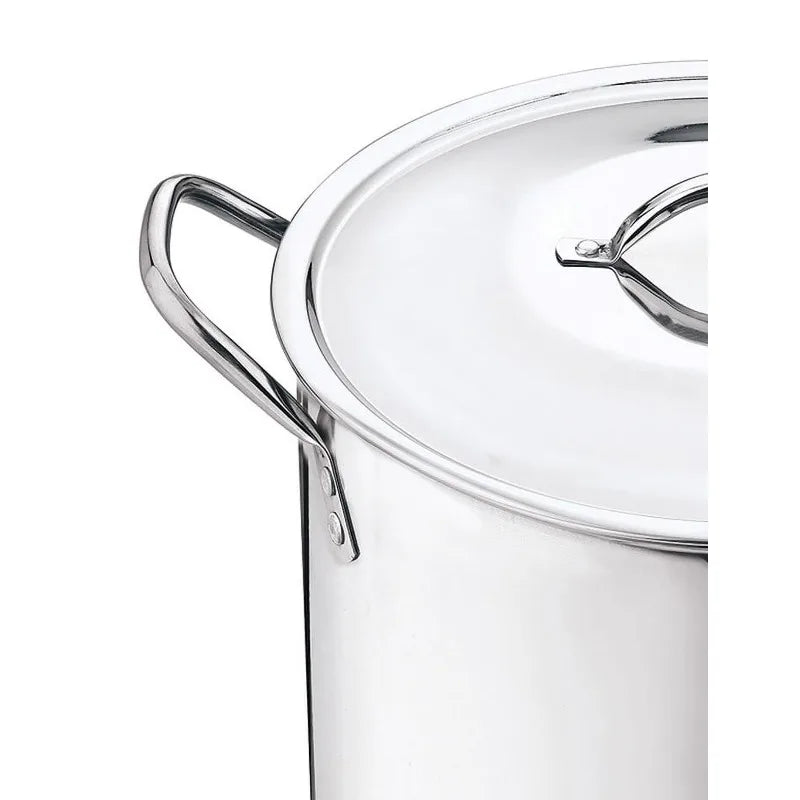 Stainless Steel Stock Pot With Metal Lid Durable And Food Safe