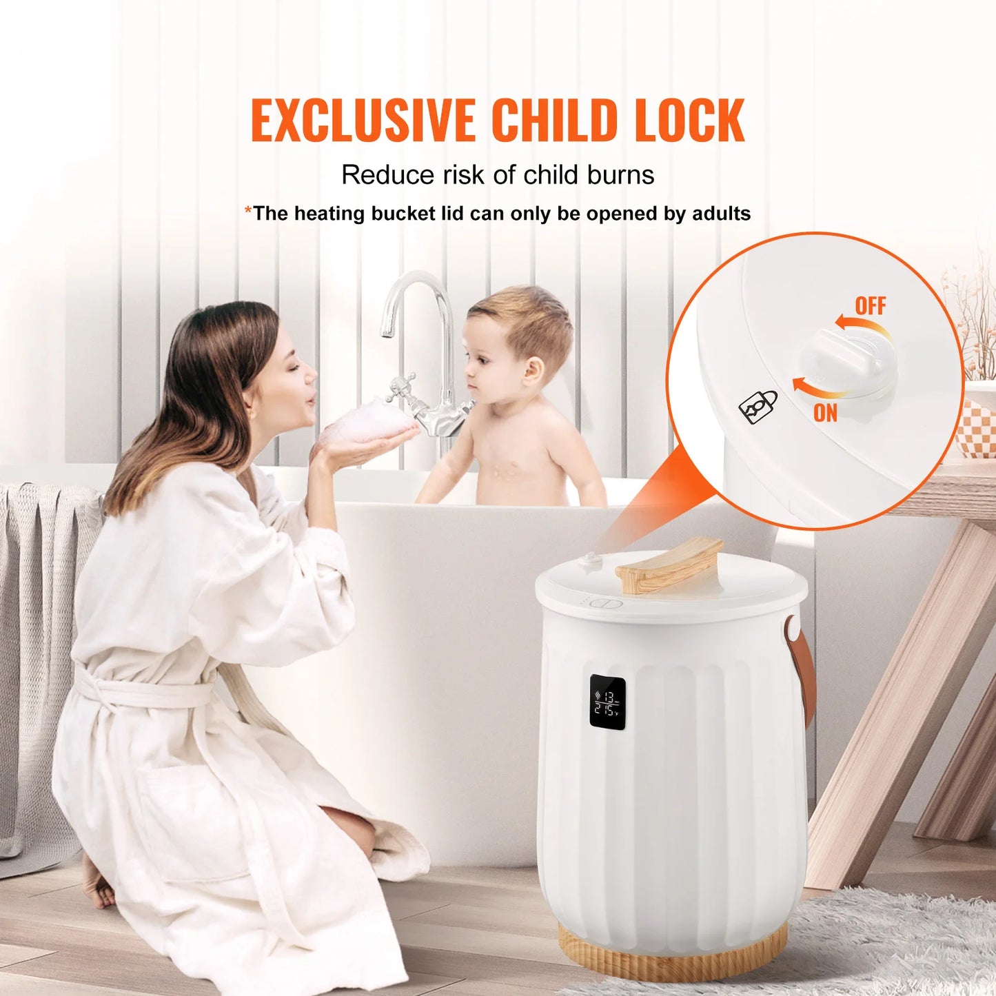 SucceBuy 20L Large Capacity Floor Towel Warmer With Led Display