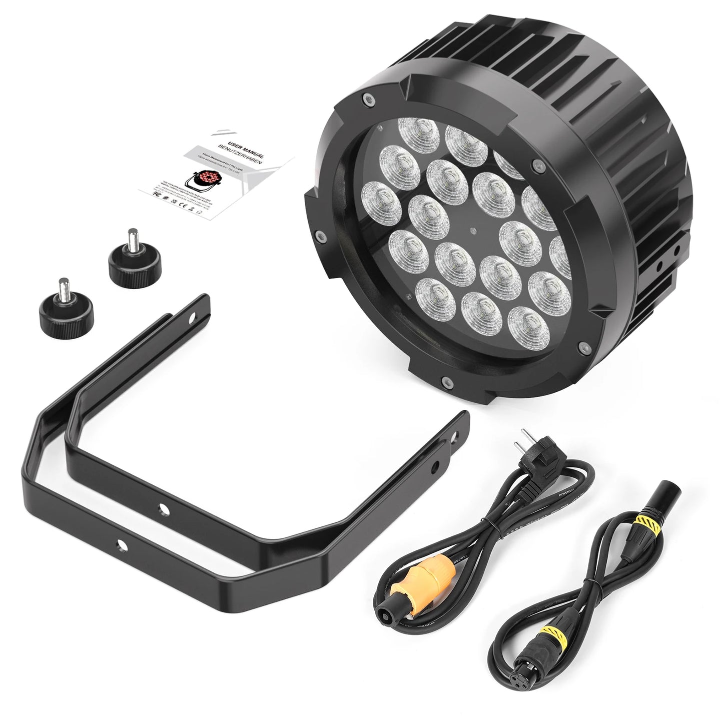 U'King 4Pack 150W LED Par Light Waterproof DMX512 18x10W RGBWAUV