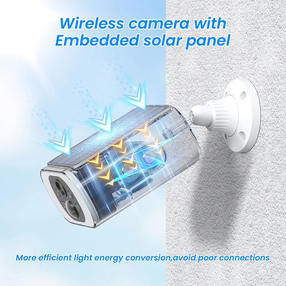 ANRAN 2K Solar Security Camera System With Battery