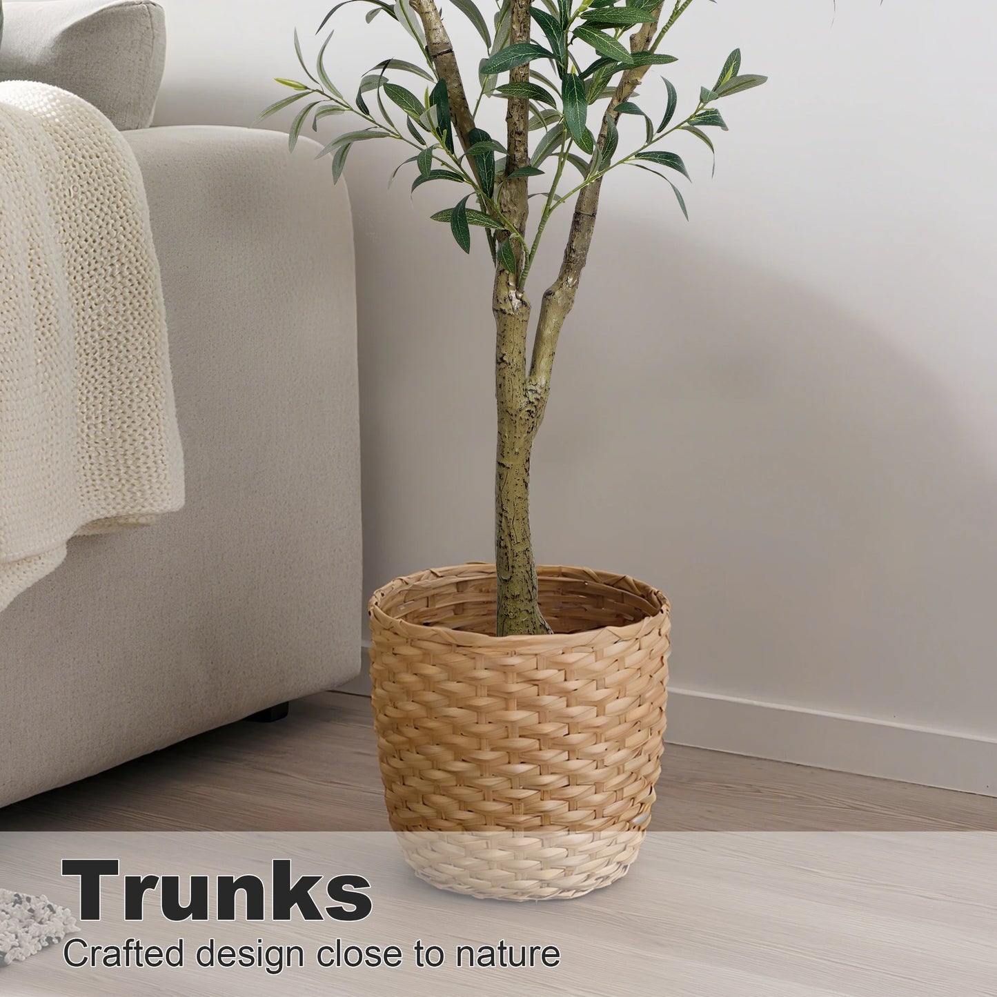 Olitree Olive Tree Artificial Indoor Floor Plant In Pot With Fruits