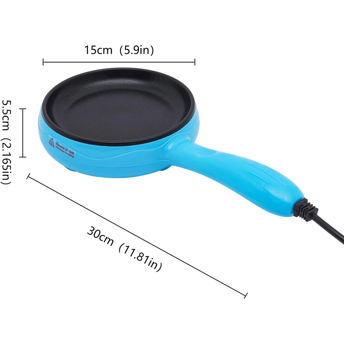 Non-Stick Electric Skillet 450W Mini Frying Pan For Cooking