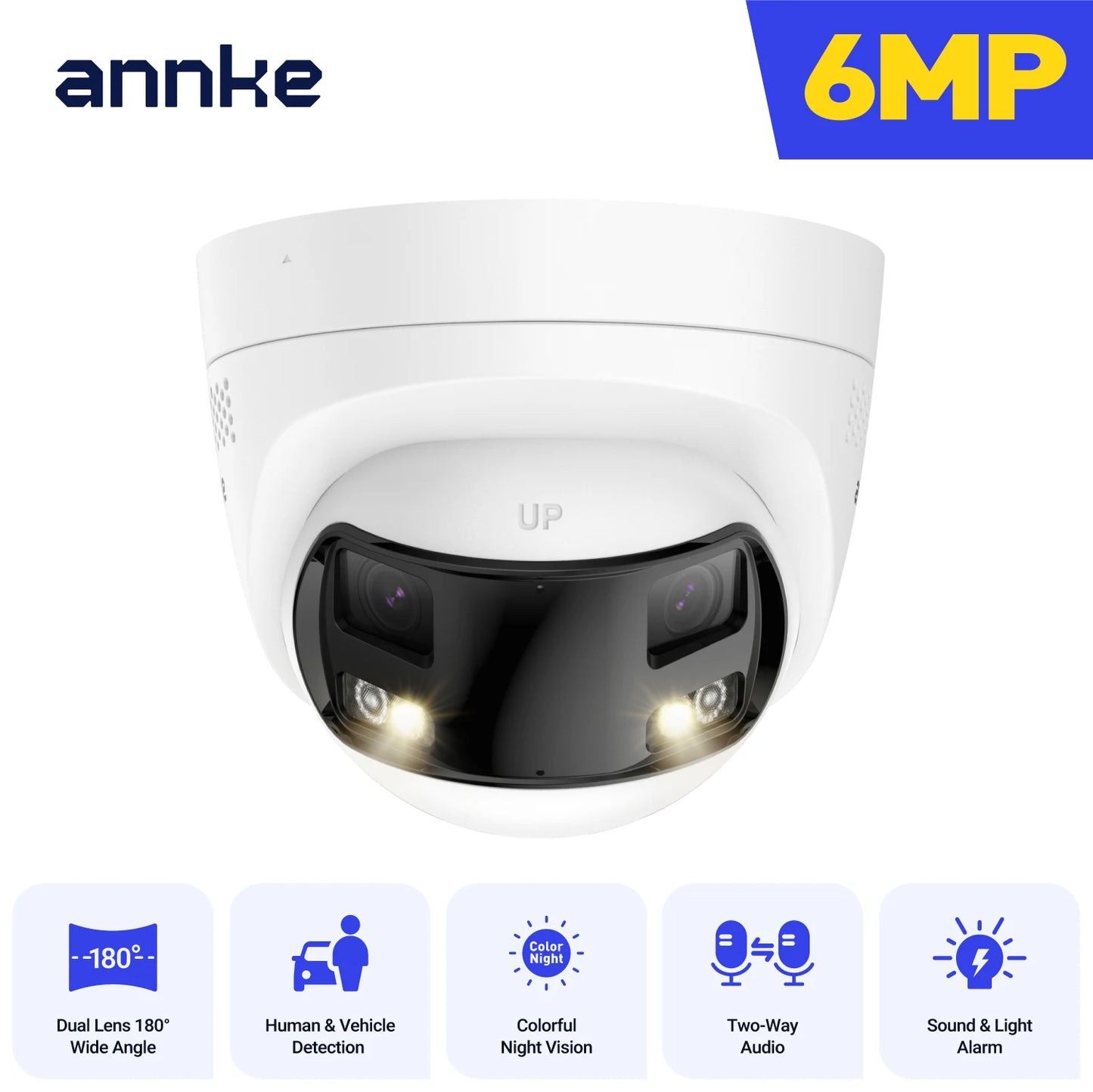 ANNKE Dual Lens 4K PoE Outdoor Security Camera Human Detection