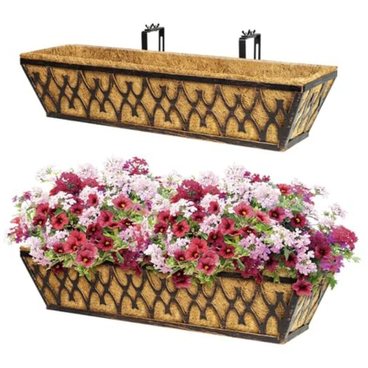 Window Boxes Planters Railing Planter With Adjustable Brackets