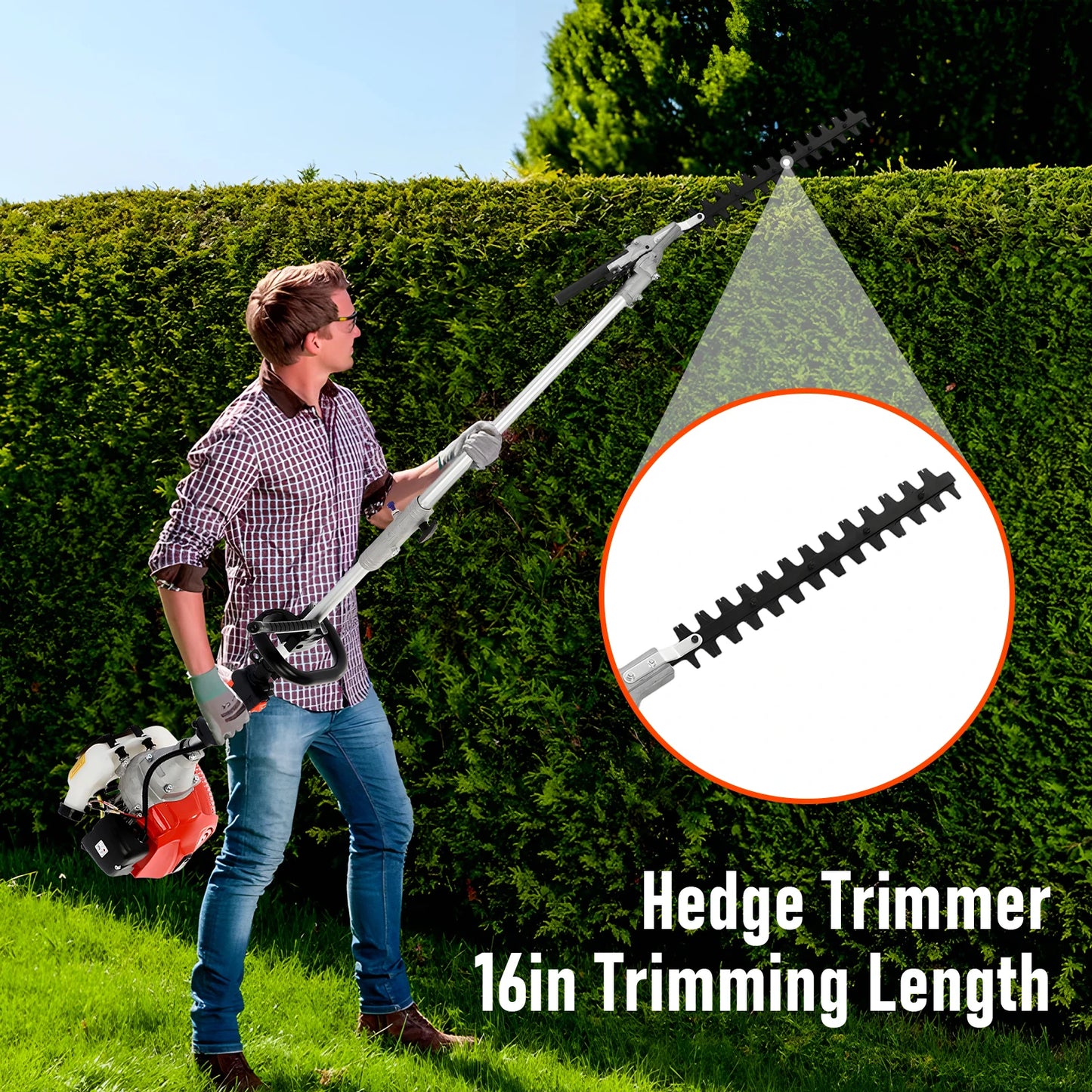 52cc Petrol FiveInOne Gas Hedge Trimmer Brush Cutter