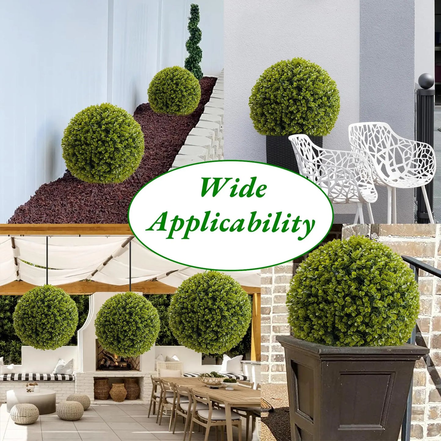 Studyset Outdoor Topiary Balls Set Of Two For Garden Decor