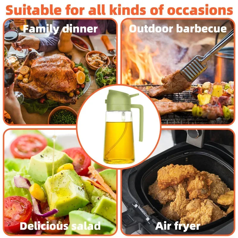 Pour and Spray Oil Dispenser Bottle For Olive Oil And Cooking