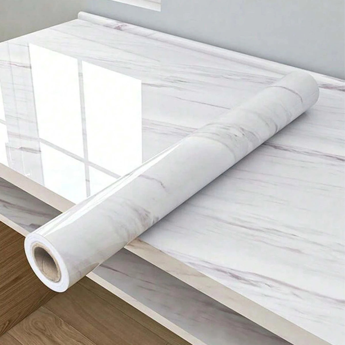 Veined Vinyl SelfAdhesive Wallpaper Waterproof For Kitchen And Living Room