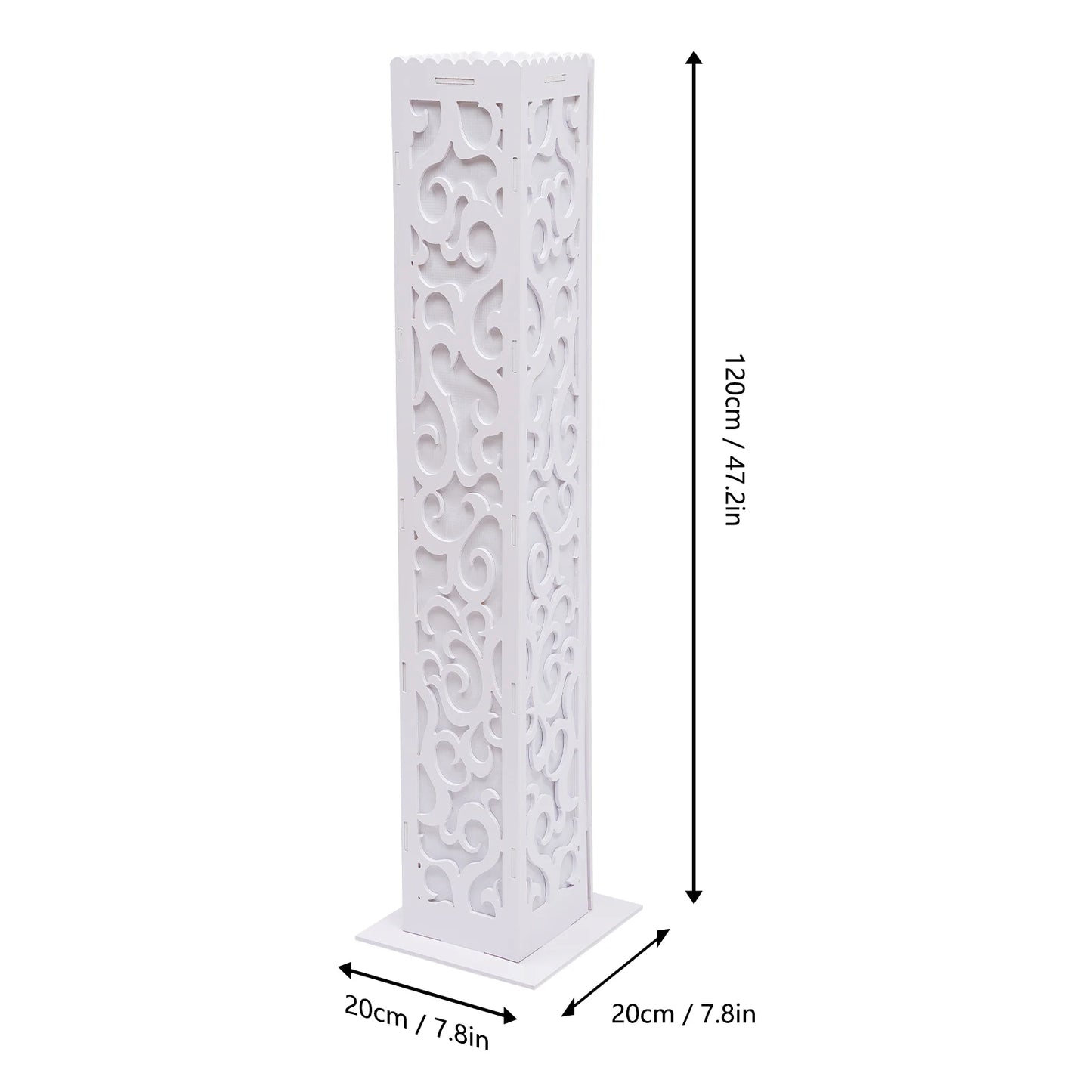 Wedding Flower Column Stand With LED Cloud Pattern Outdoor Decor