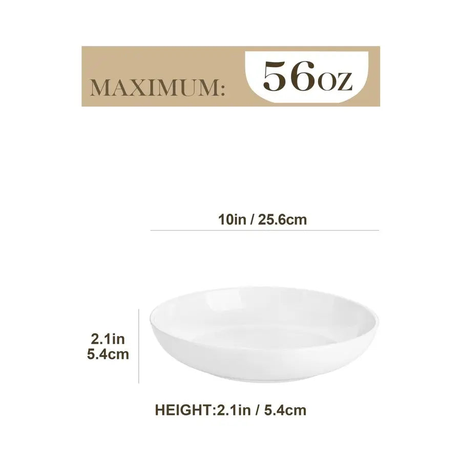 Porcelain Pasta Bowls Set Of 4 For Large Servings Generous