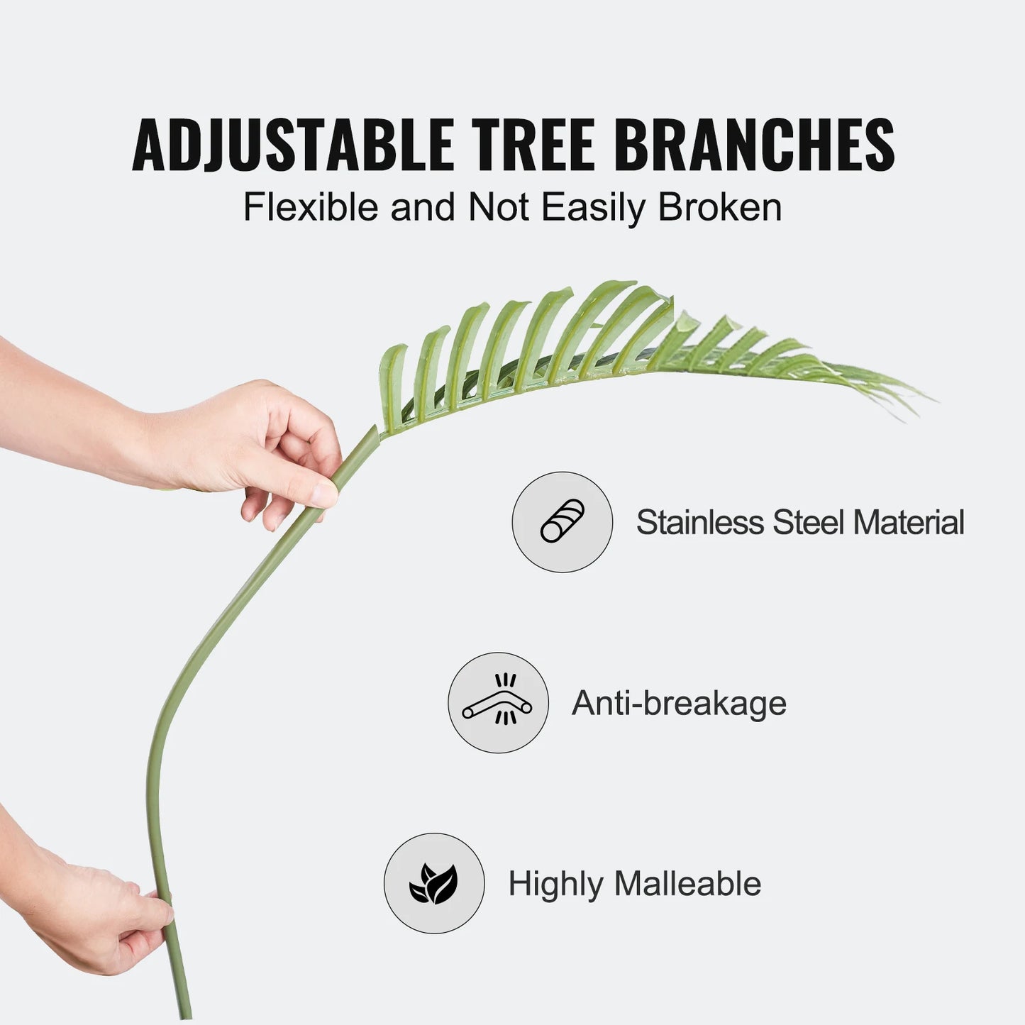 SucceBuy Artificial Palm Tree Faux Plant With Anti Tip Support