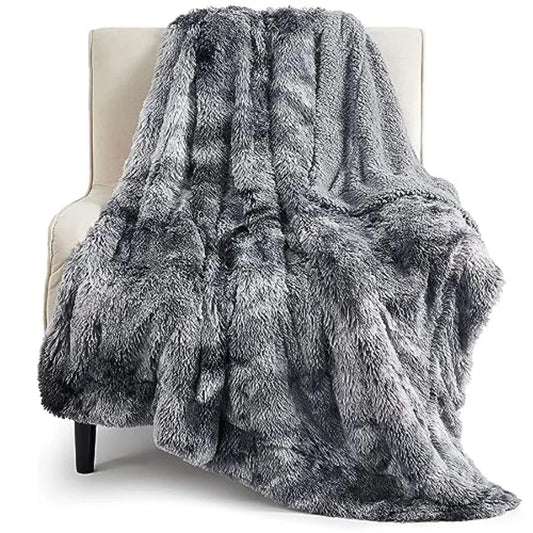 GentleSoft Fluffy Faux Fur Throw Blanket