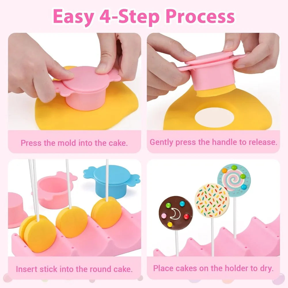 Cake Pop Mold Kit With 15 Hole Drying Stand Silicone