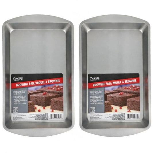 Two Pack Brownie Pans Stainless Steel Nonstick Bakeware