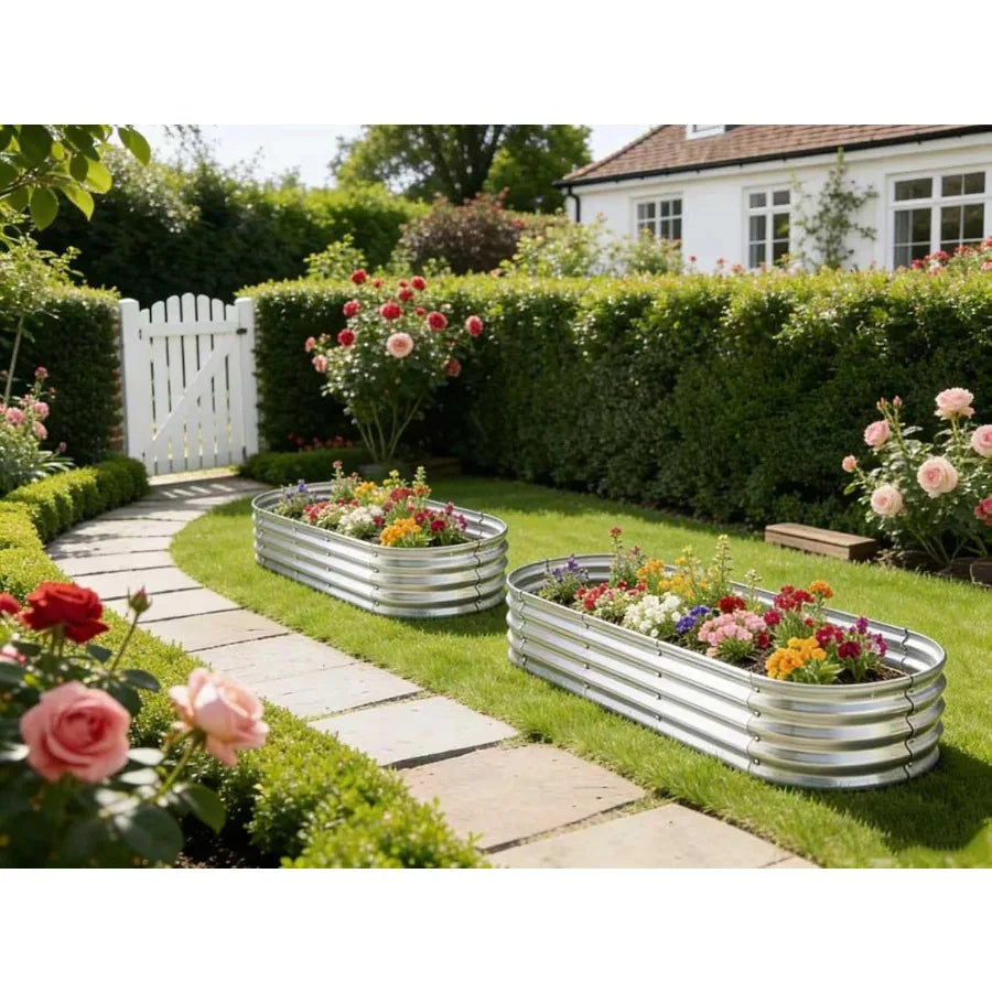 Metal Raised Garden Bed Planter For Vegetables And Herbs