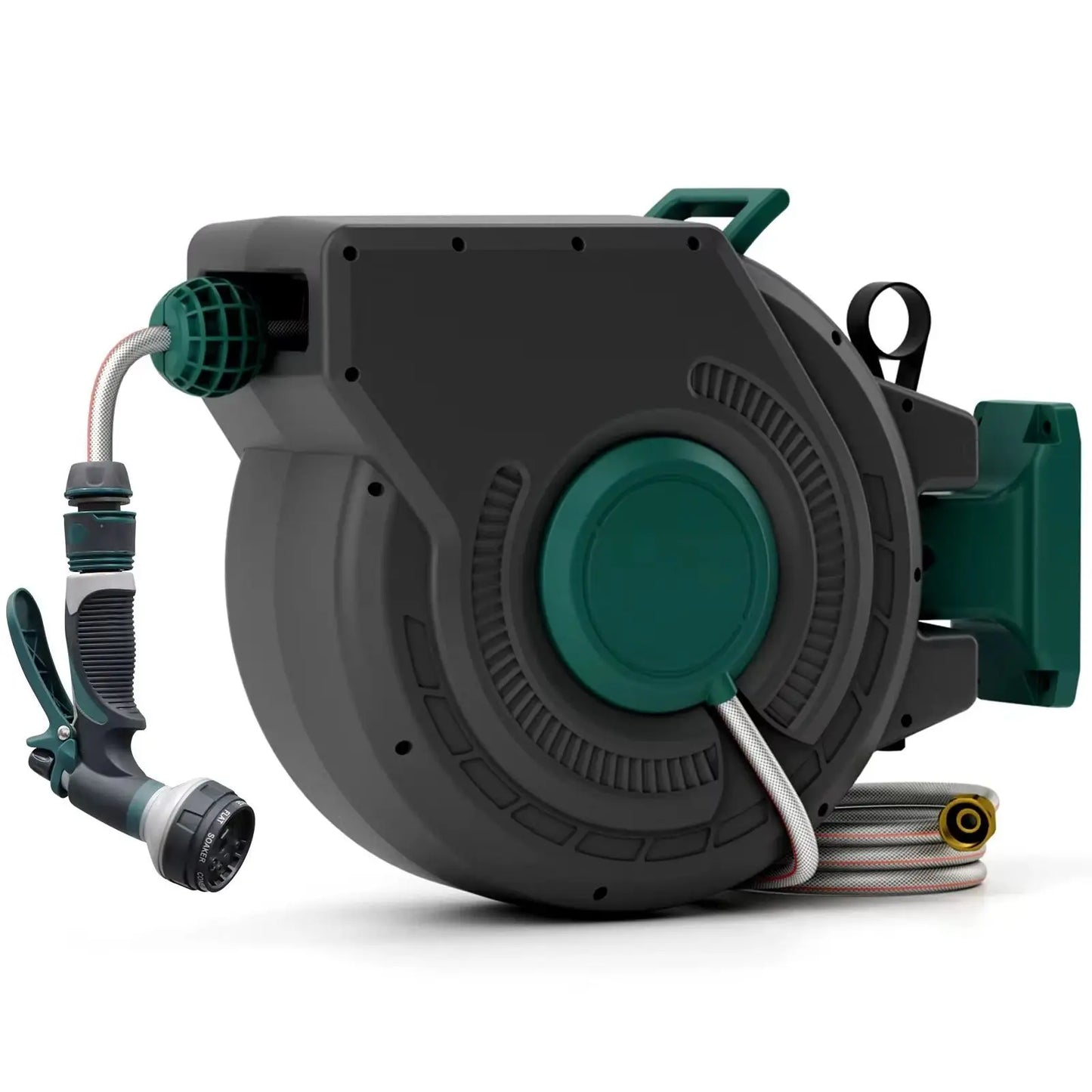Retractable Garden Hose Reel With Slow Return And Wall Mount