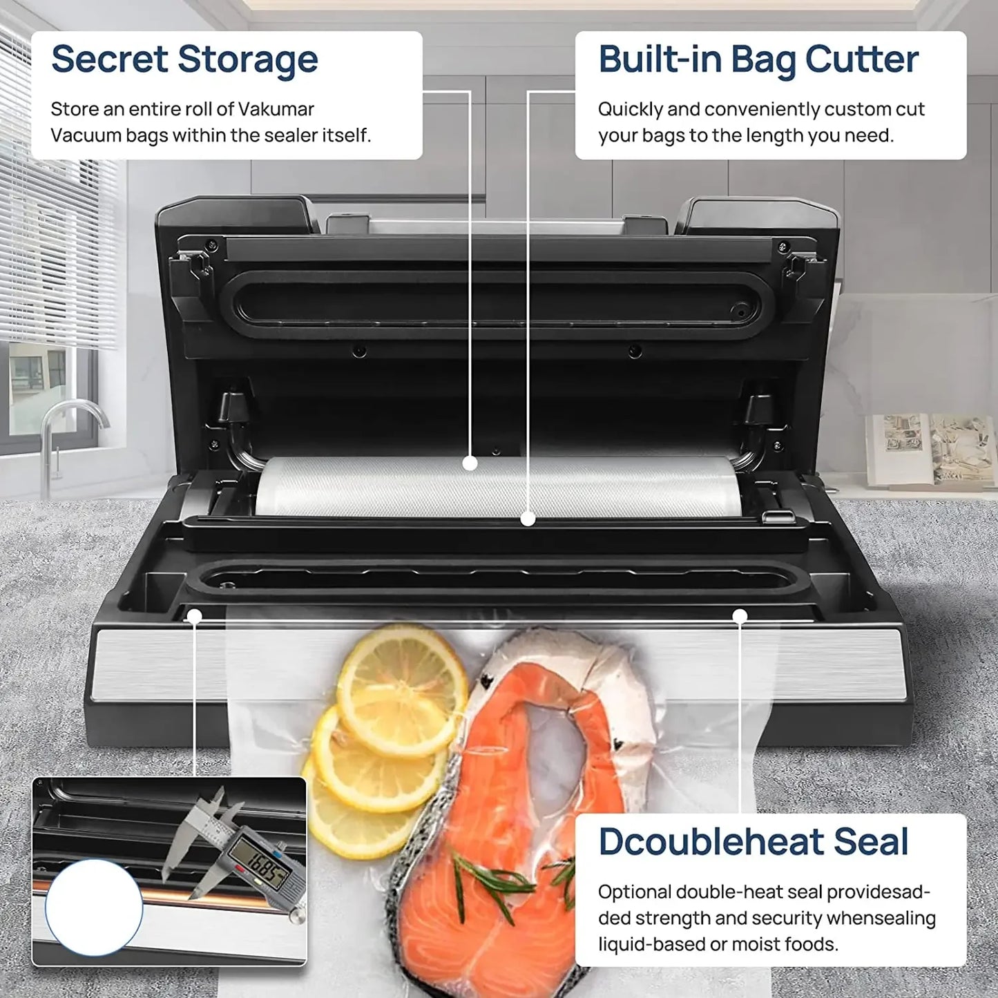 Vakumar VH5186 Automatic Commercial Vacuum Sealer With Bags