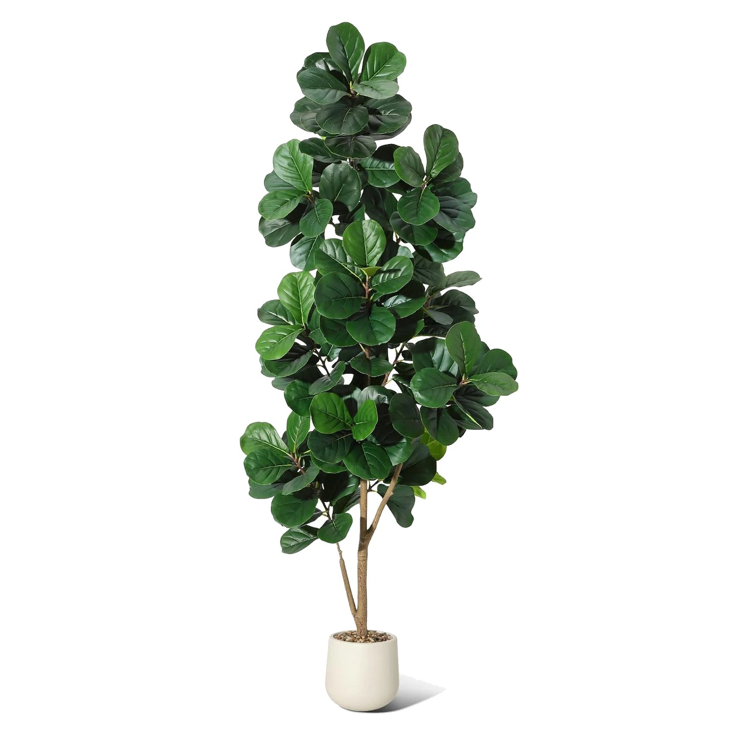 HiMISS Fiddle Leaf Fig Tree In Planter Artificial Realistic