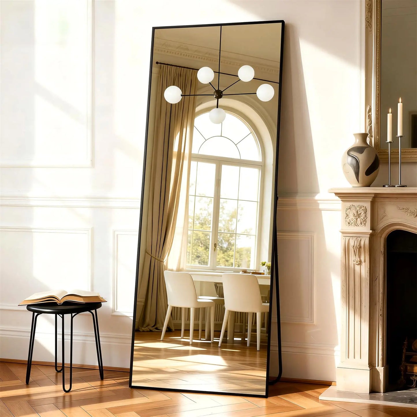 Modern Arched Full Length Wall Mirror By Gold Finish Brand