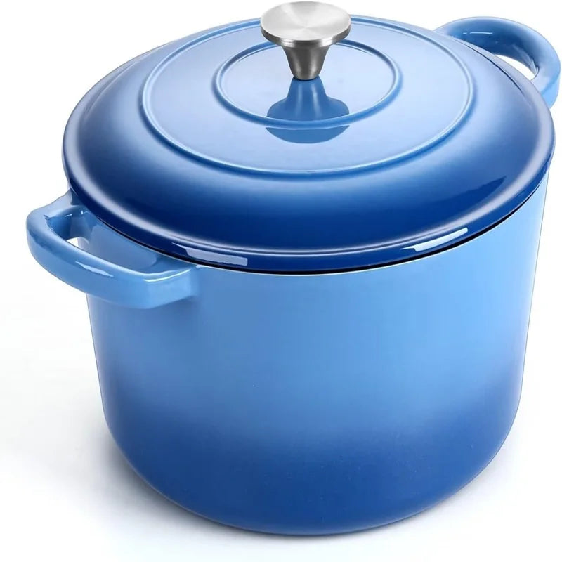 Enameled Cast Iron Dutch Oven With Lid And Dual Handles