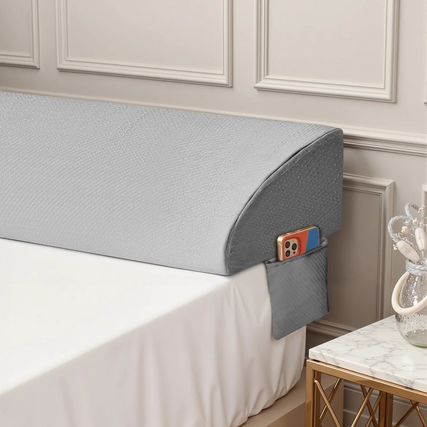 JHK Ergonomic Memory Foam Wedge Pillow With Removable Washable Cover