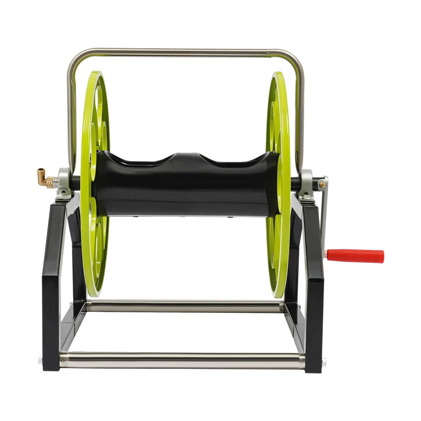 Garden Hose Reel With 360 Degree Swivel Nozzle And Crank