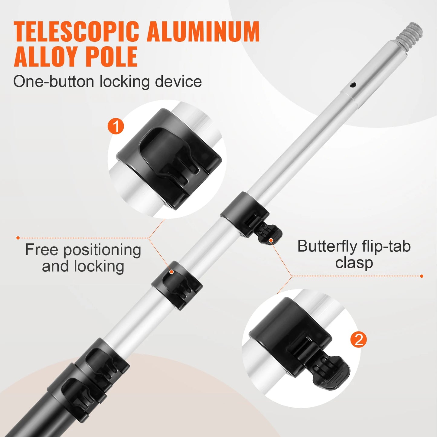 SucceBuy Telescopic Pole Saw Pruner With Sharp Steel Blade
