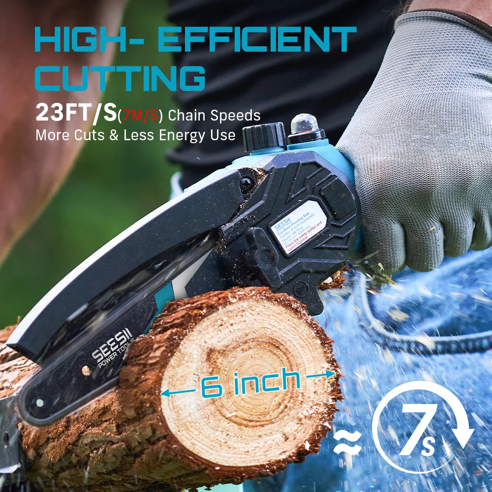 Seesii Cordless Mini Chainsaw For Makita 18V Battery Pruning Saw