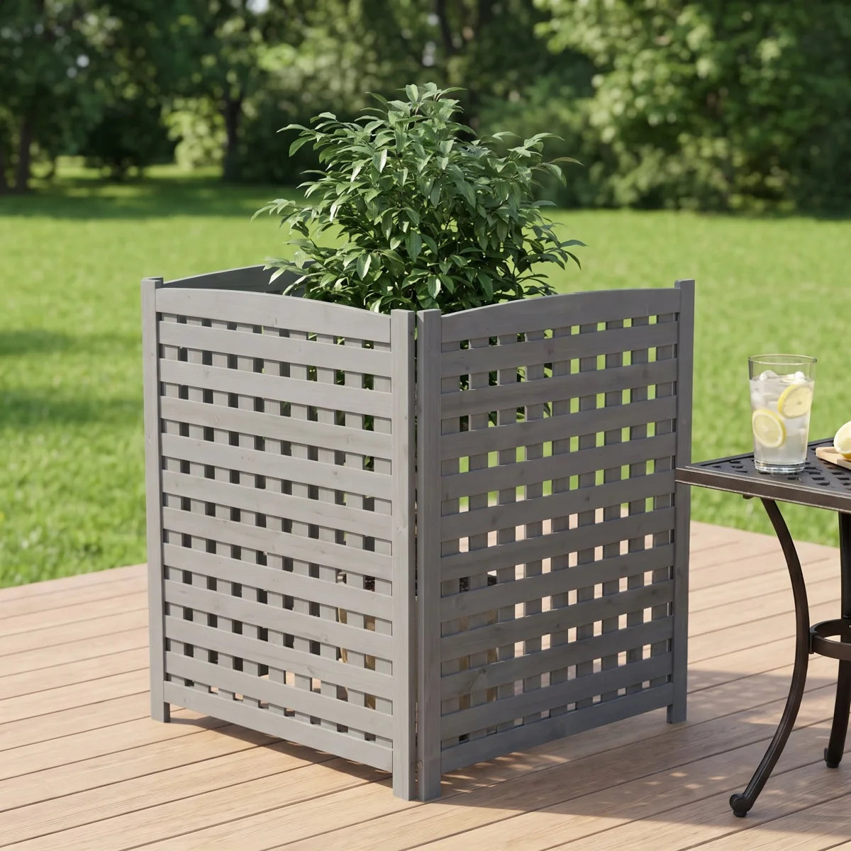 Raised Garden Bed With Trellis 2 Pack Outdoor Planter Boxes