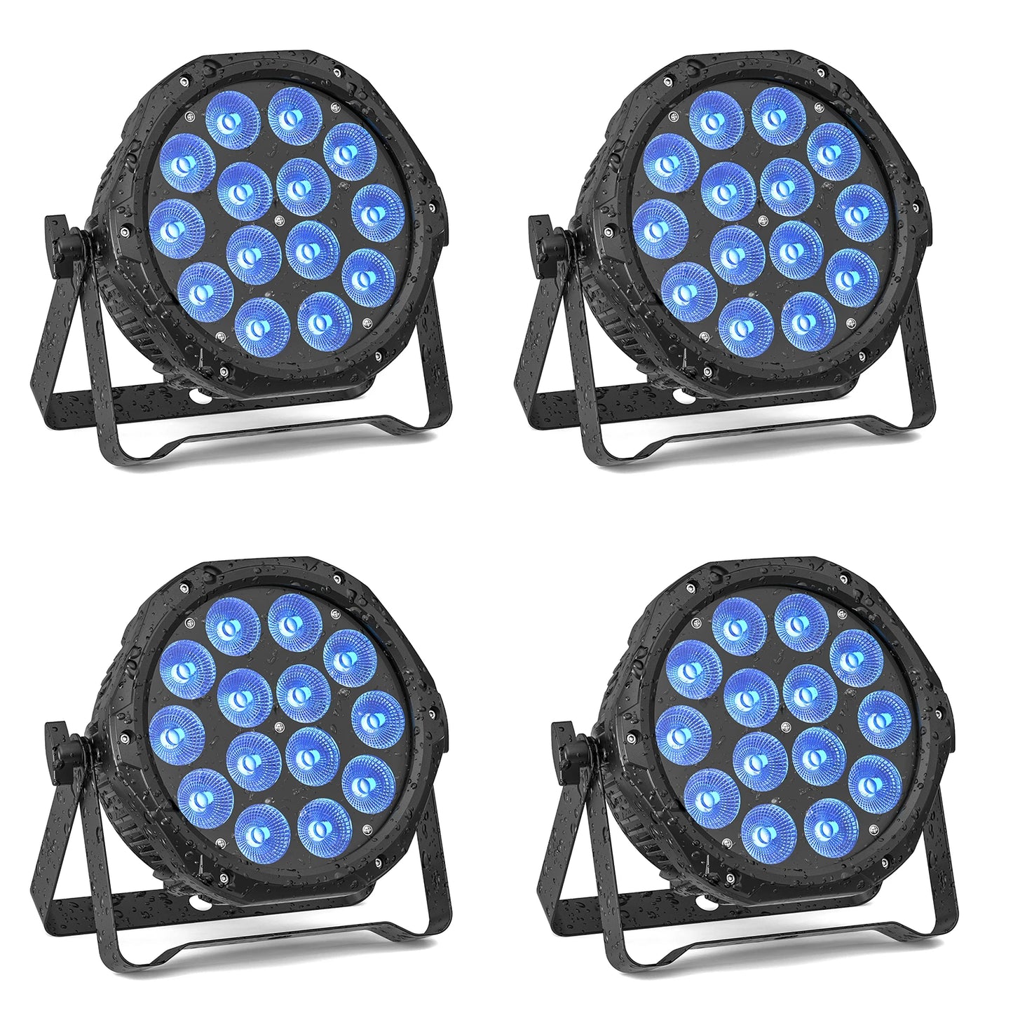 U'King Waterproof LED Par Light 4PCS DMX512 RGBW Stage Lighting