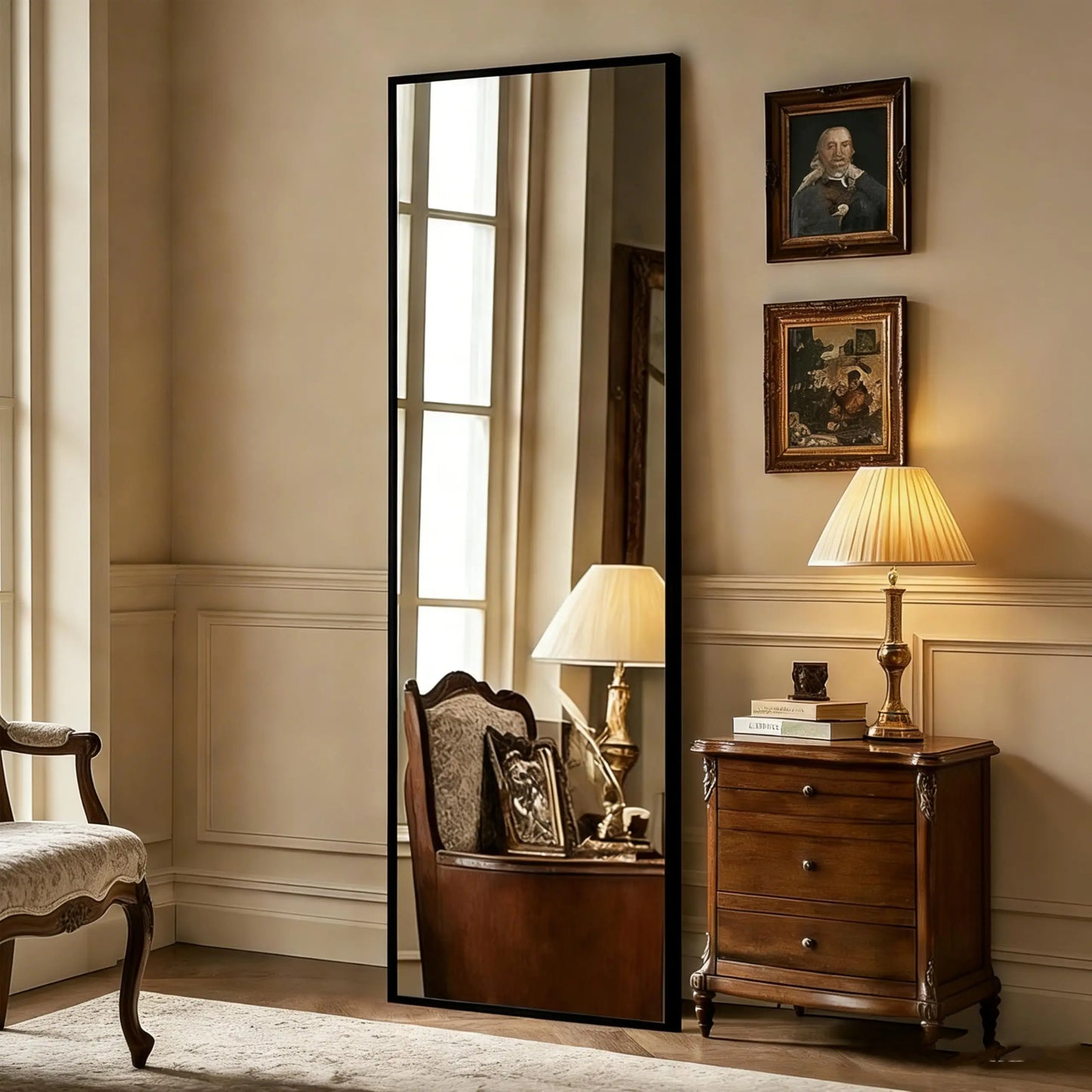 Modern Arched Full Length Wall Mirror By Gold Finish Brand