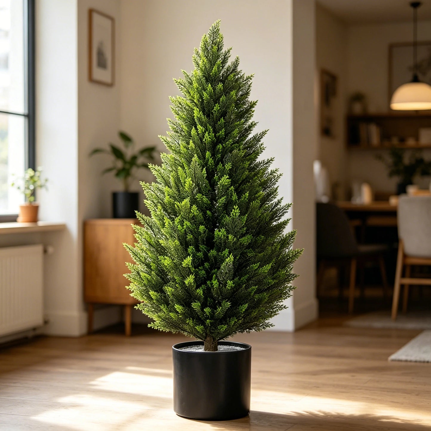 Artificial Cedar Topiary Trees Lifelike Faux Plants for Home Decor