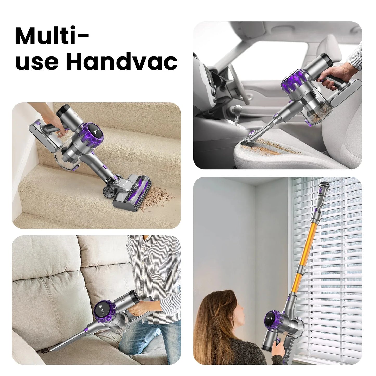 INSE S3P Cordless Vacuum Cleaner 45KPa Powerful 55 Min Runtime