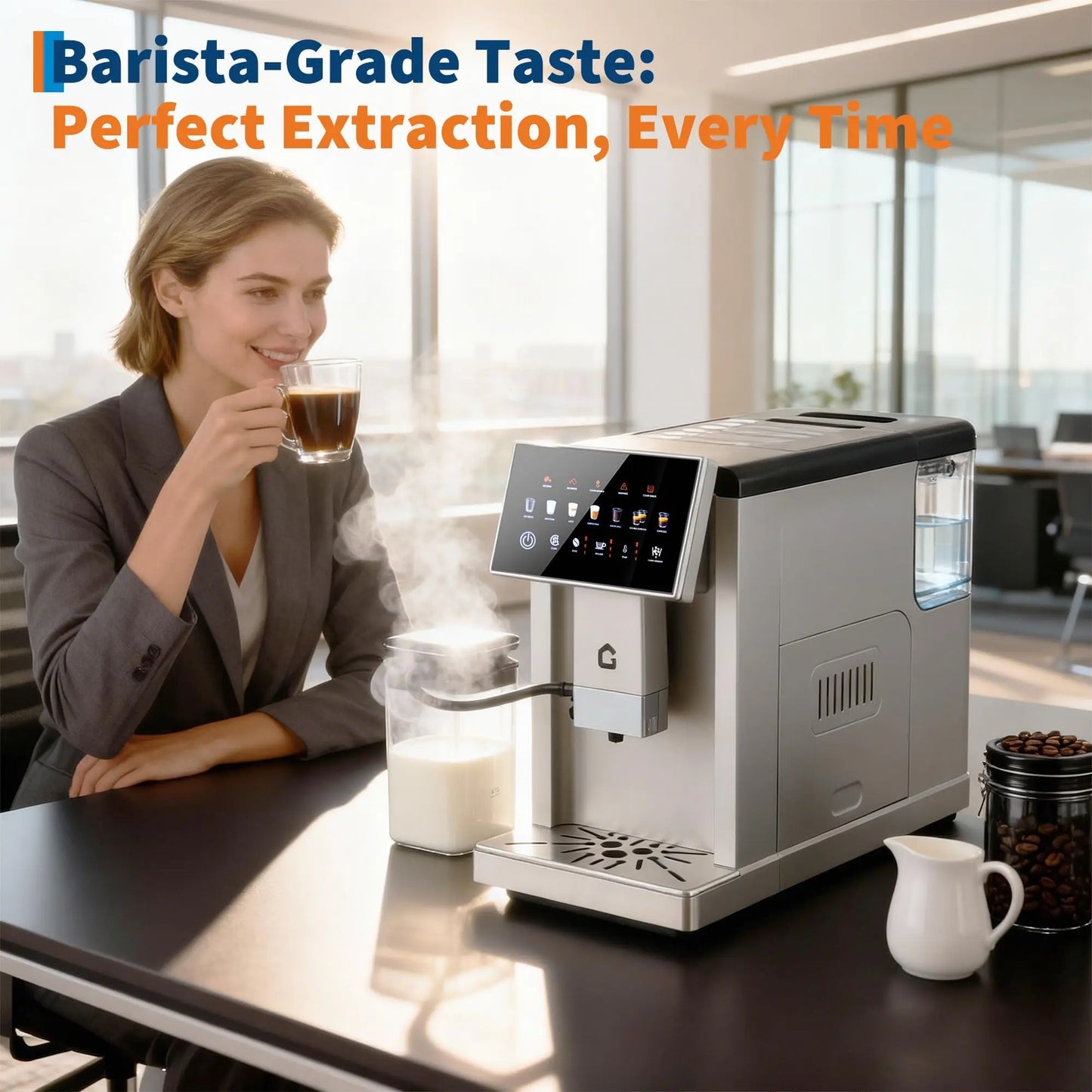Adoolla 3rd Gen Automatic Espresso Machine With Milk Frother