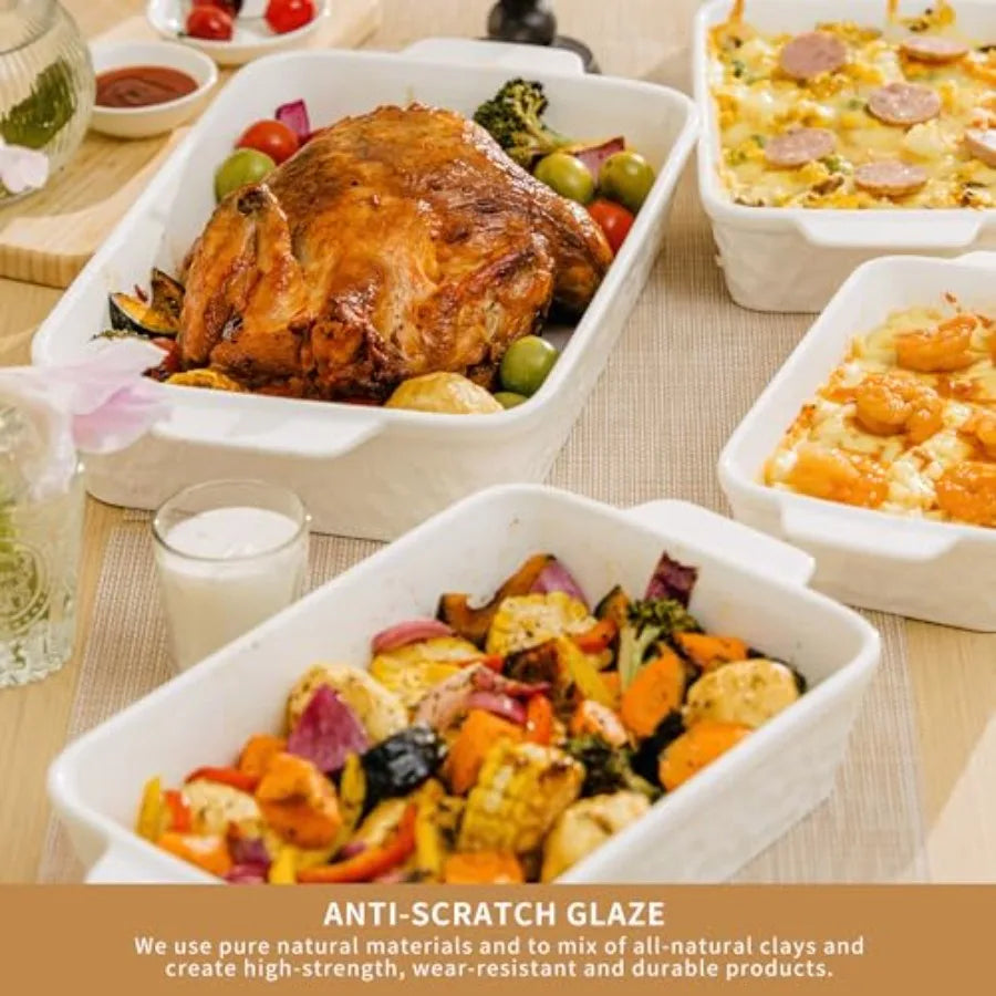 Casserole Dishes For Oven With Handles Rectangular Bakeware Set