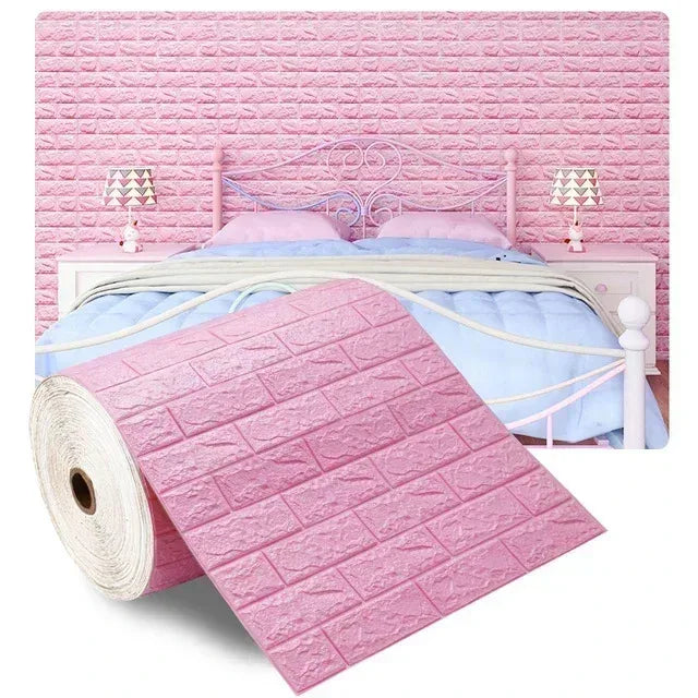3D Self-Adhesive Wallpaper Waterproof Brick Wall Stickers For Home Decor