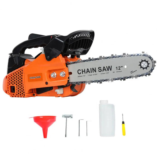 Portable 2-Stroke Gas Chainsaw 25cc Handheld Logging Saw