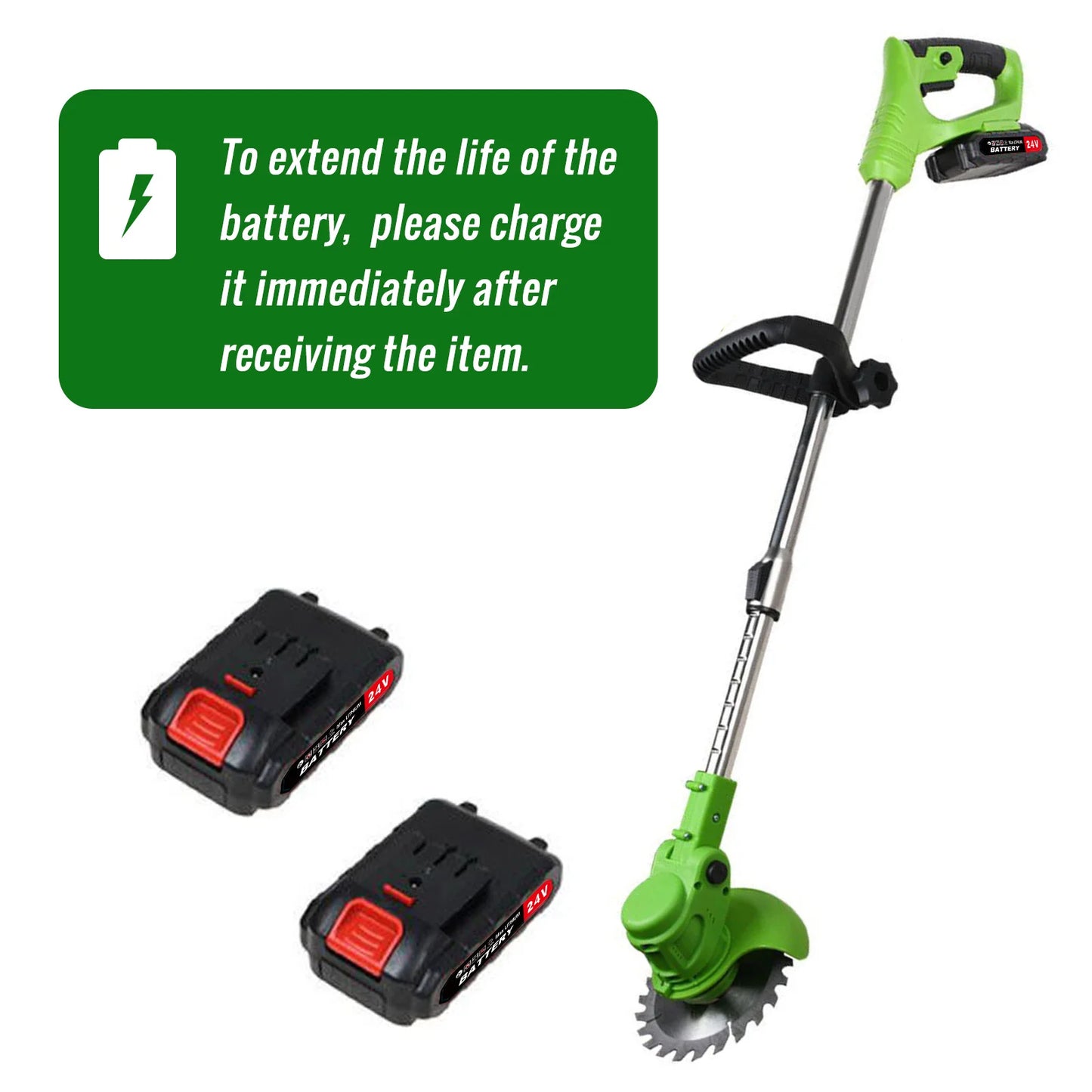 Cordless 2 In 1 Lawn Mower And Edger Brushless 650W