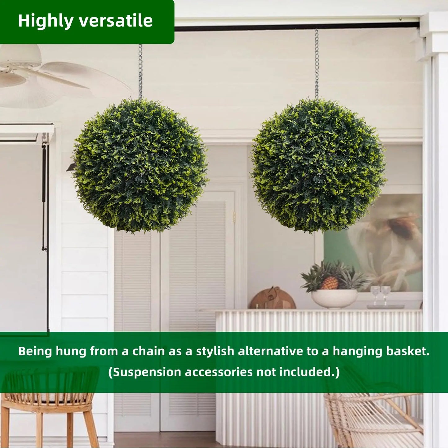 Studyset Outdoor Topiary Balls Set Of Two For Garden Decor