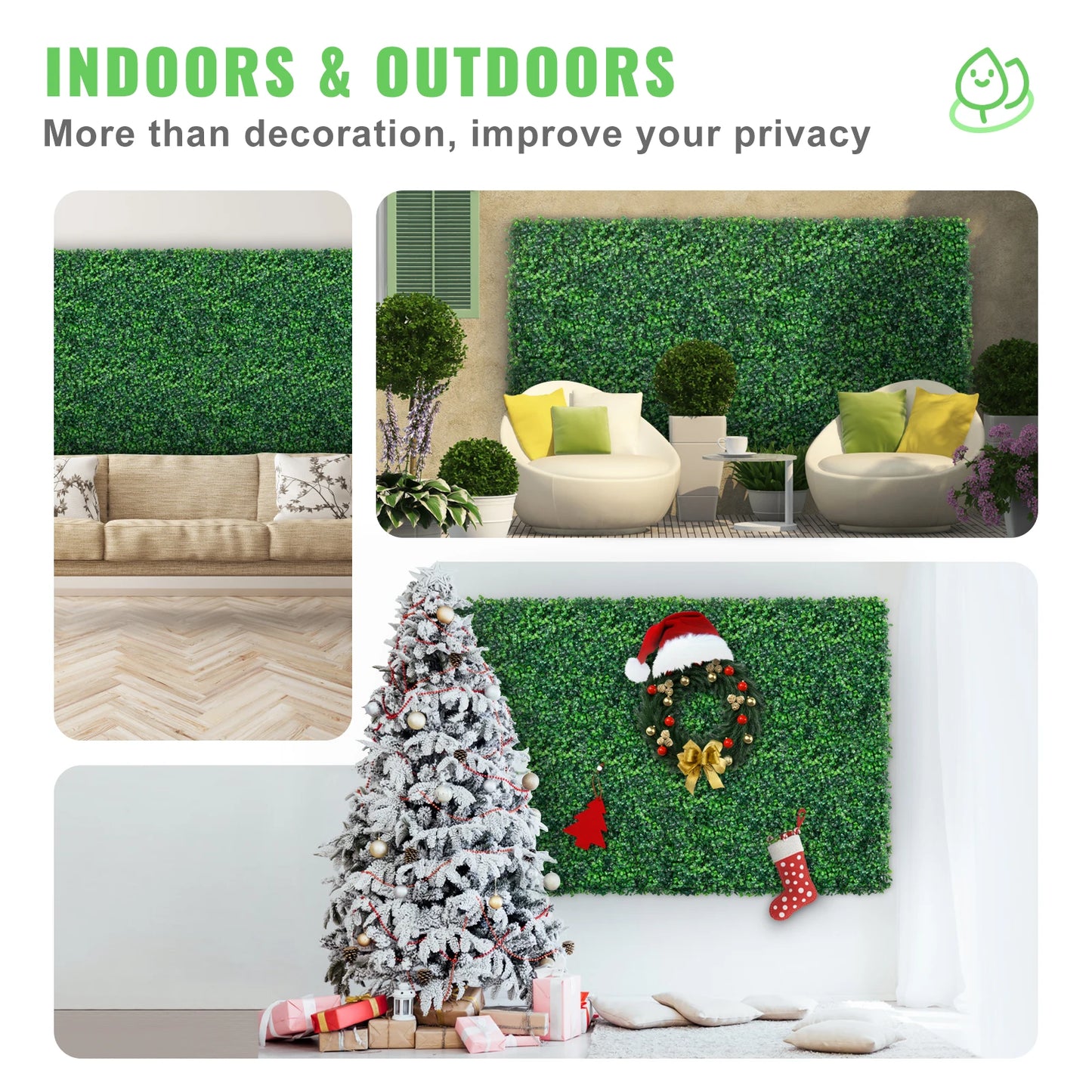 SucceBuy Boxwood Hedge Wall Panels Artificial Backdrop