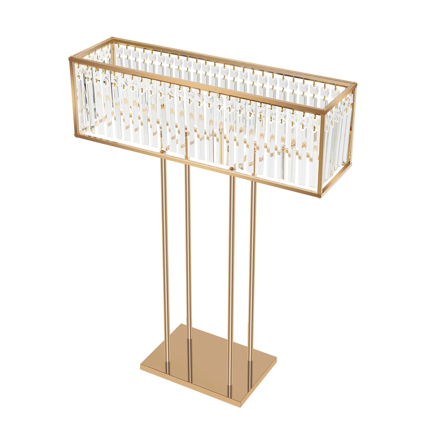 Bymaocar Crystal Wedding Flower Stand Iron Frame For Event Decor
